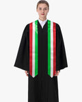 17 Country Flag Graduation Stoles Embroidery Sashes for Study Aboard International Students - Graduation Gown