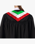 17 Country Flag Graduation Stoles Embroidery Sashes for Study Aboard International Students - Graduation Gown