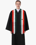 17 Country Flag Graduation Stoles Embroidery Sashes for Study Aboard International Students - Graduation Gown