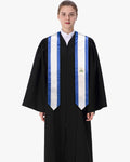 17 Country Flag Graduation Stoles Embroidery Sashes for Study Aboard International Students - Graduation Gown