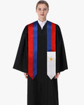 17 Country Flag Graduation Stoles Embroidery Sashes for Study Aboard International Students - Graduation Gown