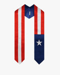 17 Country Flag Graduation Stoles Embroidery Sashes for Study Aboard International Students - Graduation Gown