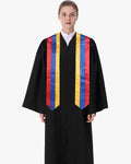 17 Country Flag Graduation Stoles Embroidery Sashes for Study Aboard International Students - Graduation Gown
