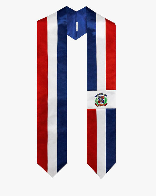 17 Country Flag Graduation Stoles Embroidery Sashes for Study Aboard International Students - Graduation Gown