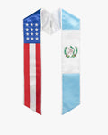7 Mixed Flag Graduation Stoles Embroidery Sashes for Study Aboard Students - Graduation Gown