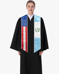 7 Mixed Flag Graduation Stoles Embroidery Sashes for Study Aboard Students - Graduation Gown