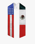 7 Mixed Flag Graduation Stoles Embroidery Sashes for Study Aboard Students - Graduation Gown