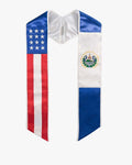 7 Mixed Flag Graduation Stoles Embroidery Sashes for Study Aboard Students - Graduation Gown