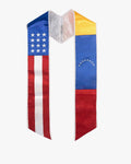 7 Mixed Flag Graduation Stoles Embroidery Sashes for Study Aboard Students - Graduation Gown