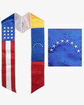 7 Mixed Flag Graduation Stoles Embroidery Sashes for Study Aboard Students - Graduation Gown