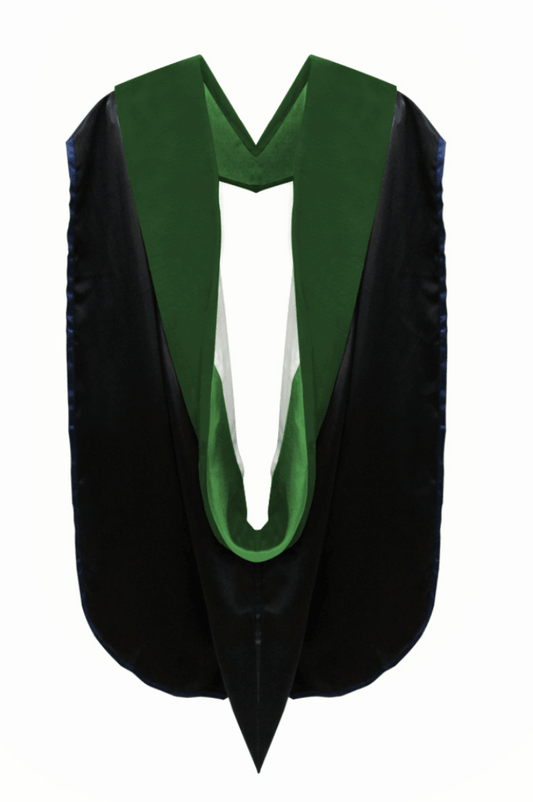 Doctor of Medicine Hood - Kelly Green & White - Graduation Gown