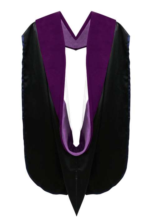 Doctor of Law Hood - Purple & White - Graduation Gown