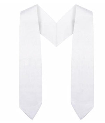 White Kindergarten/Preschool Stole - Graduation Gown