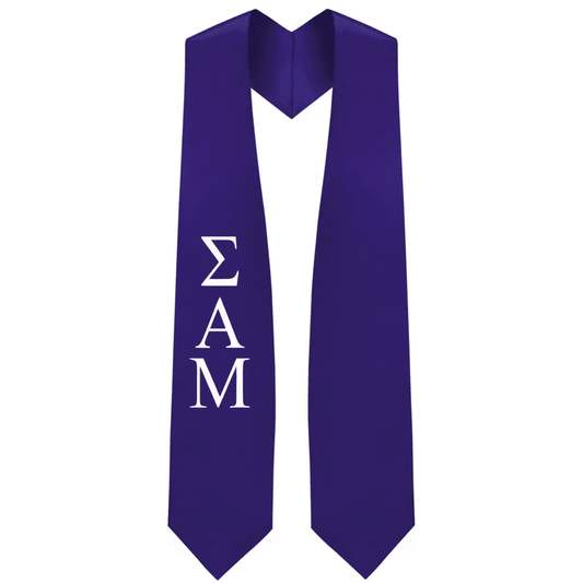 Sigma Alpha Mu Greek Lettered Stole - Graduation Gown