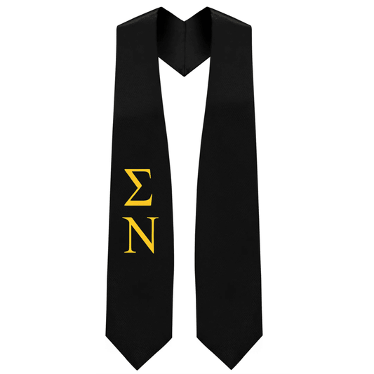 Sigma Nu Greek Lettered Stole - Graduation Gown