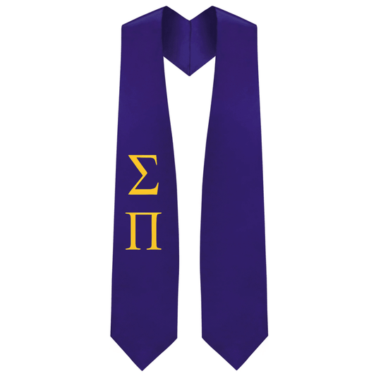 Sigma Pi Greek Lettered Stole - Graduation Gown