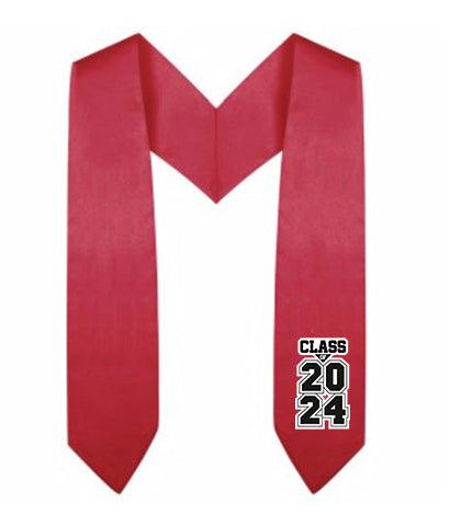 Red Kindergarten/Preschool Class of Stole - Graduation Gown