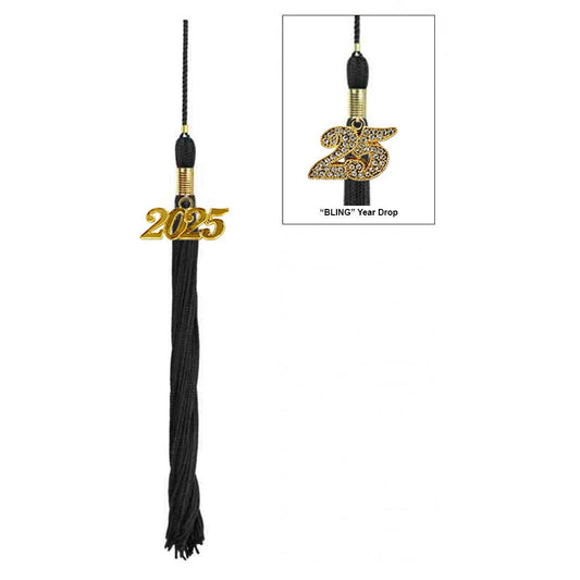 Matte Black Junior High/Middle School Cap & Tassel - Graduation Gown