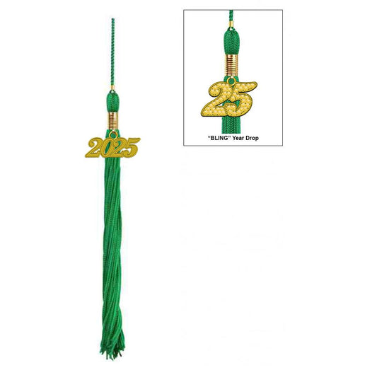 Matte Green High School Cap & Tassel - Graduation Gown