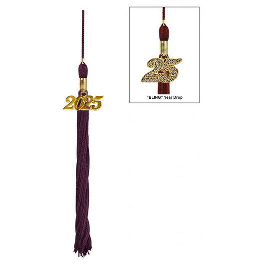 Shiny Maroon Elementary Cap & Tassel - Graduation Gown