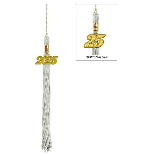 Silver Academic Graduation Tassel - Graduation Gown