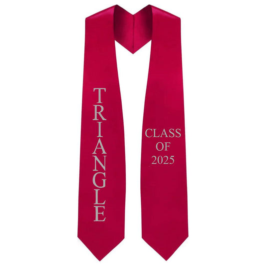 Triangle Lettered Stole W/ Year - Graduation Gown