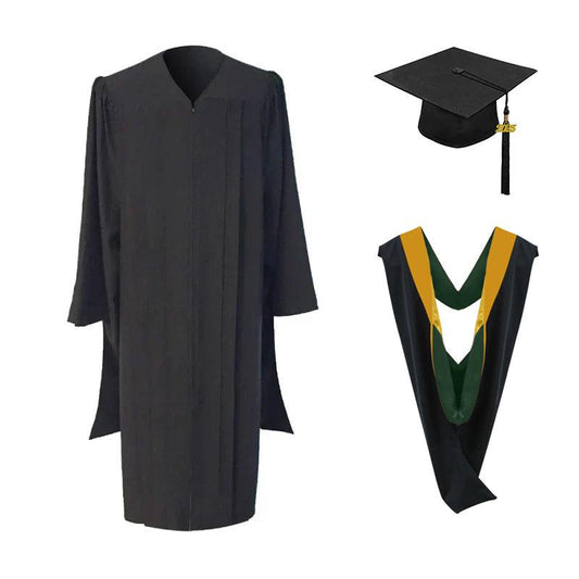 Masters Cap, Gown & Hood Package for Cal Poly Humboldt Graduation - Graduation Gown