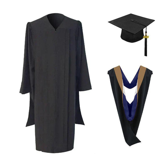 Masters Cap, Gown & Hood Package for Simmons University Graduation - Graduation Gown