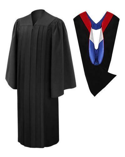 Deluxe Black Bachelors Gown & Hood Package - Graduation Gown