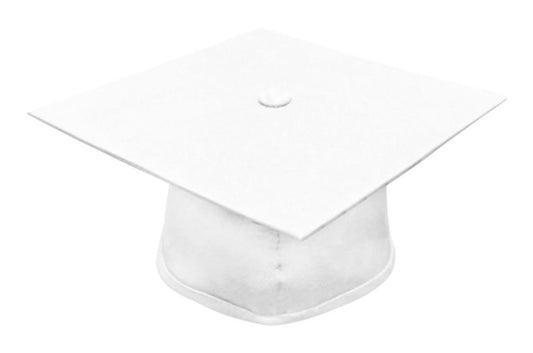 Matte White Bachelors Graduation Cap - Graduation Gown