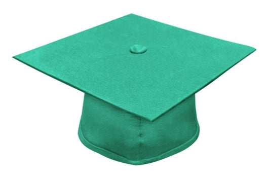 Matte Emerald Green Junior High/Middle School Cap - Graduation Gown