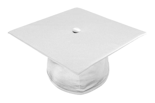 Shiny White Bachelors Cap - Graduation Gown