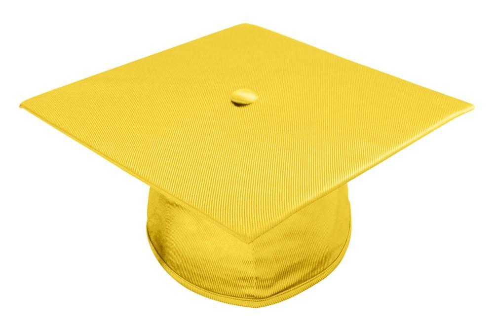 Shiny Gold Junior High/Middle School Cap - Graduation Gown