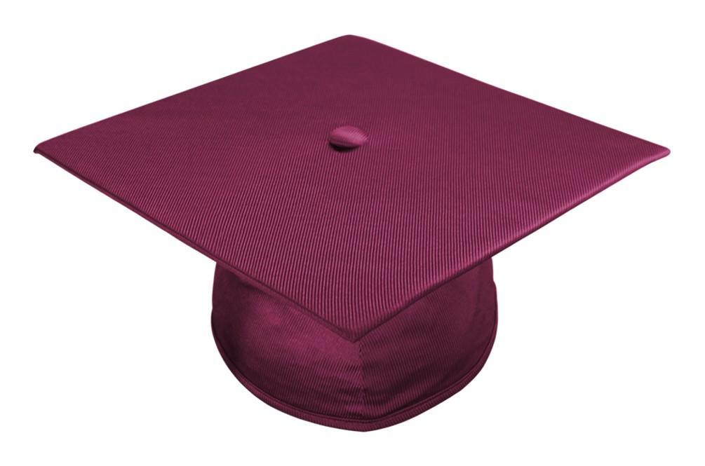 Shiny Maroon Junior High/Middle School Cap - Graduation Gown