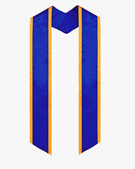 Graduation Stole Angled End With Trim - 11 Colors Available - Graduation Gown