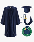 100% Recycled Material High School Graduation Cap and Gown with Pockets - 3 Colors Available - Graduation Gown