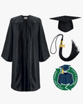 100% Recycled Material High School Graduation Cap and Gown with Pockets - 3 Colors Available - Graduation Gown