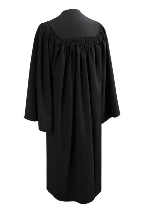 Deluxe Black High School Gown - Graduation Gown