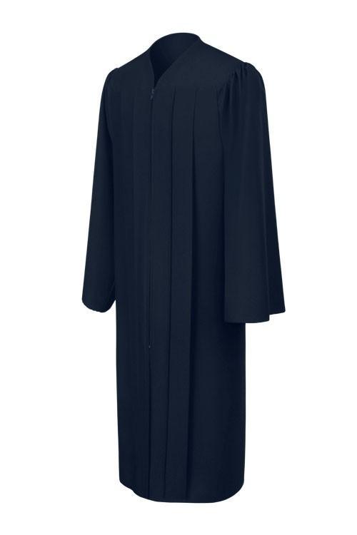 Matte Navy Blue High School Gown - Graduation Gown