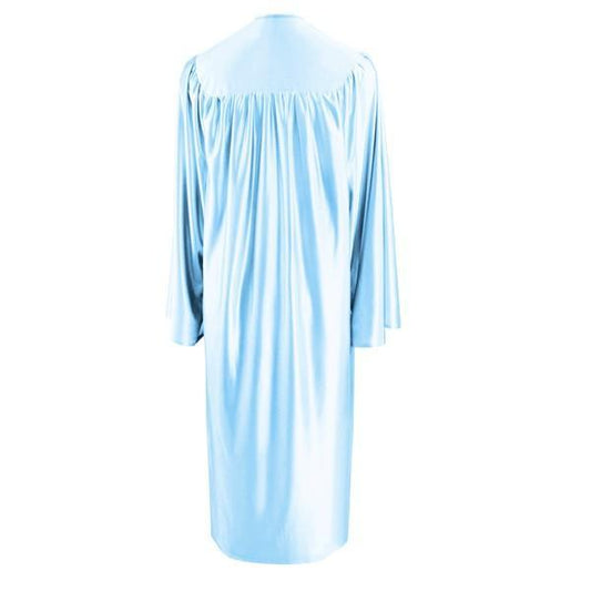 Shiny Light Blue Junior High/Middle School Gown - Graduation Gown
