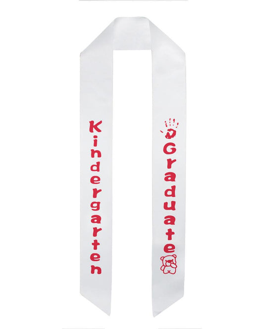 Kindergarten Graduation Sash Stole - 5 Colors Available - Graduation Gown