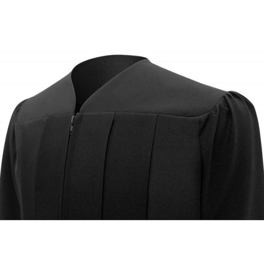 Matte Black Associates Cap & Gown - Graduation Gown