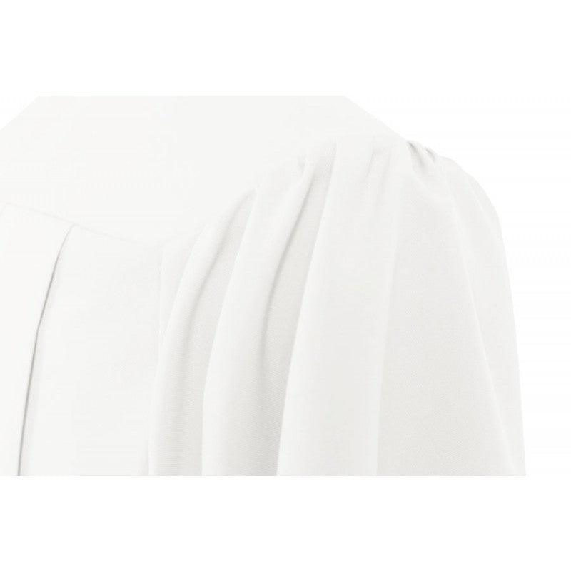 Matte White Elementary Cap & Gown - Graduation Gown