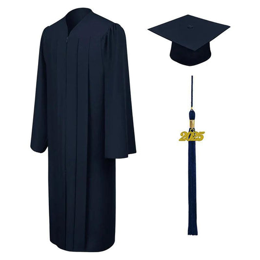 Matte Navy Blue Bachelors Cap & Gown - Graduation Gown