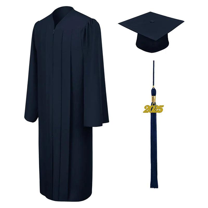 Matte Navy Blue Junior High/Middle School Cap & Gown - Graduation Gown