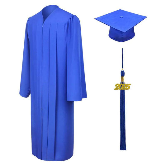 Matte Royal Blue High School Cap & Gown - Graduation Gown