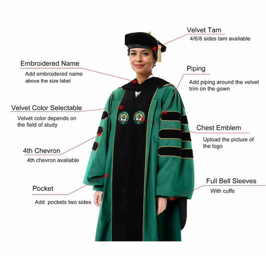 University of Miami Doctoral Regalia Graduation Gown - Graduation Gown