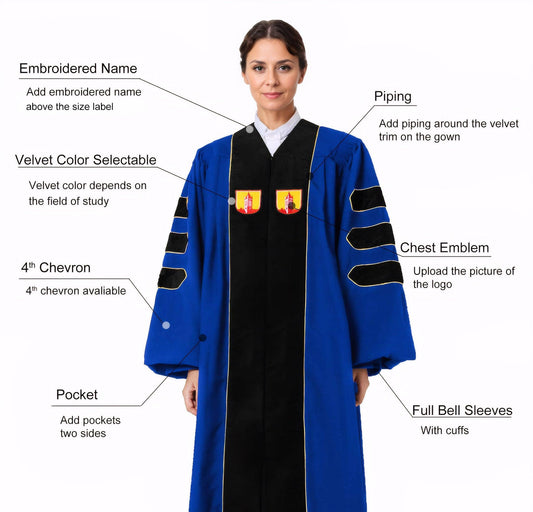University of Tulsa Doctoral Regalia Graduation Gown - Graduation Gown