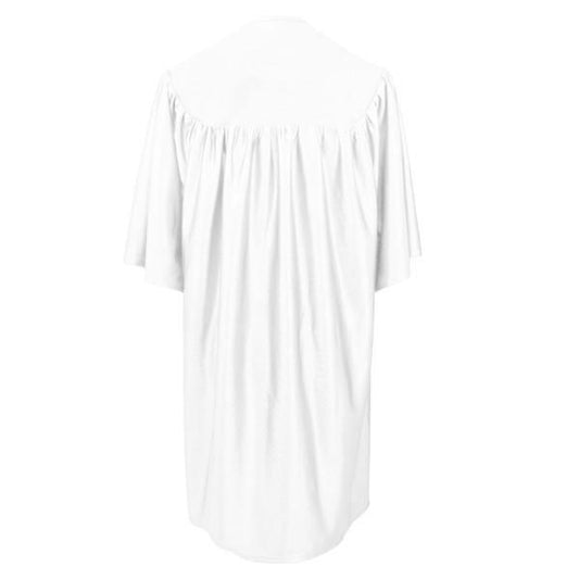 Shiny White Kindergarten/Preschool Gown - Graduation Gown