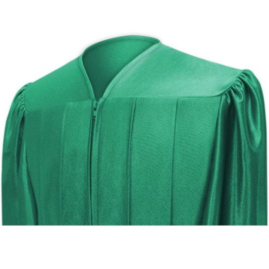 Shiny Emerald Green Elementary Cap & Gown - Graduation Gown